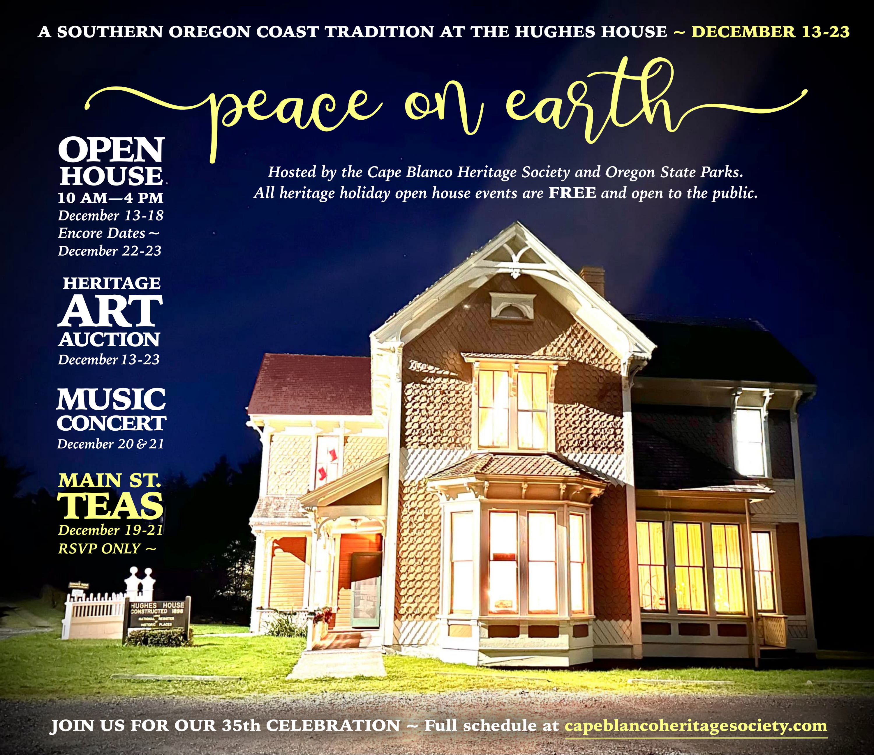 Peace On Earth ~ 35th Annual Hughes House Christmas Celebration