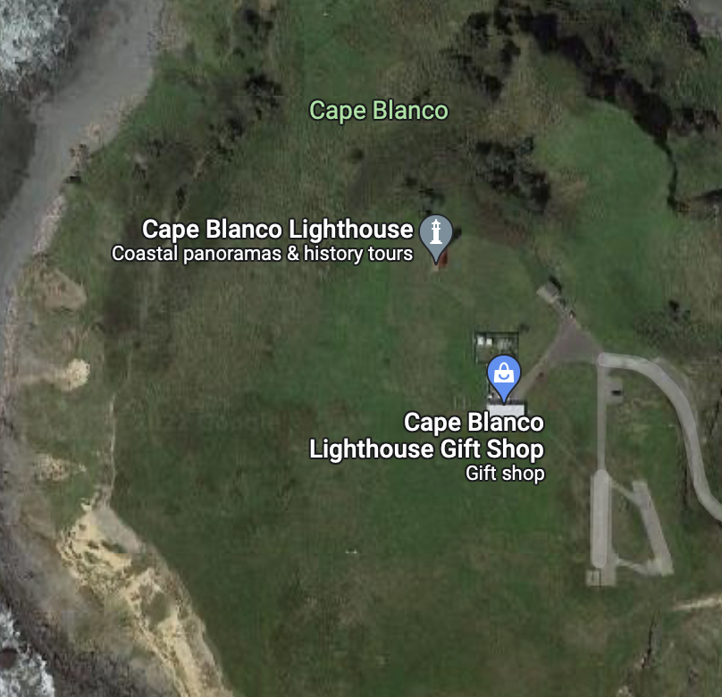 Map to Cape Blanco Lighthouse